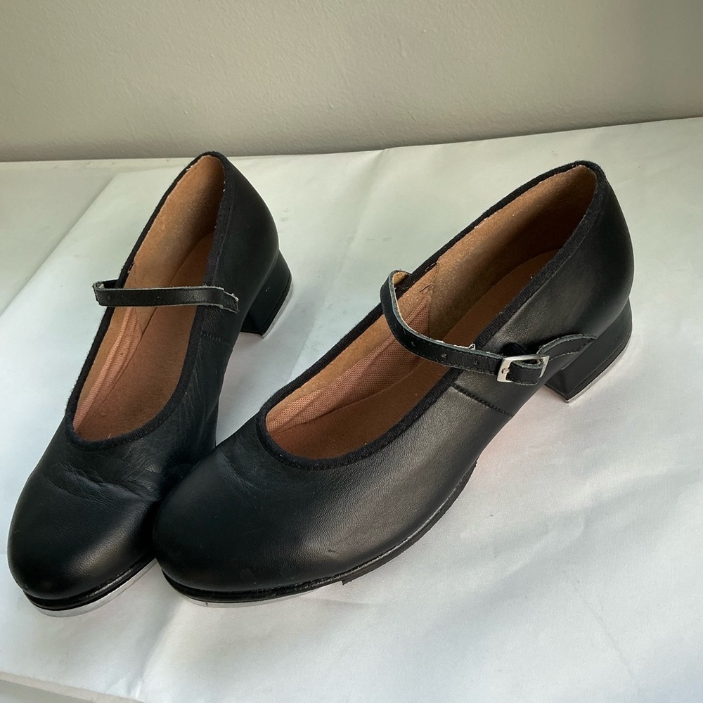 BLOCH Techno Tap Ladies Black Leather Mary Jane-Style Dance Shoe Fits Like Sz5